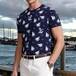 Polo Ralph Lauren Shirt RRL Bear Sailboat Classics Navy Mens Large New FAST SHIP